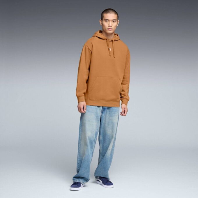 Essentials Menn Avslappet Fleece Hettegenser