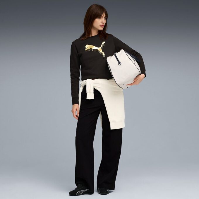 Essentials Metallic Dame Genser med rund hals