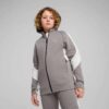 EVOSTRIPE hettegenser med glidelås til store barn