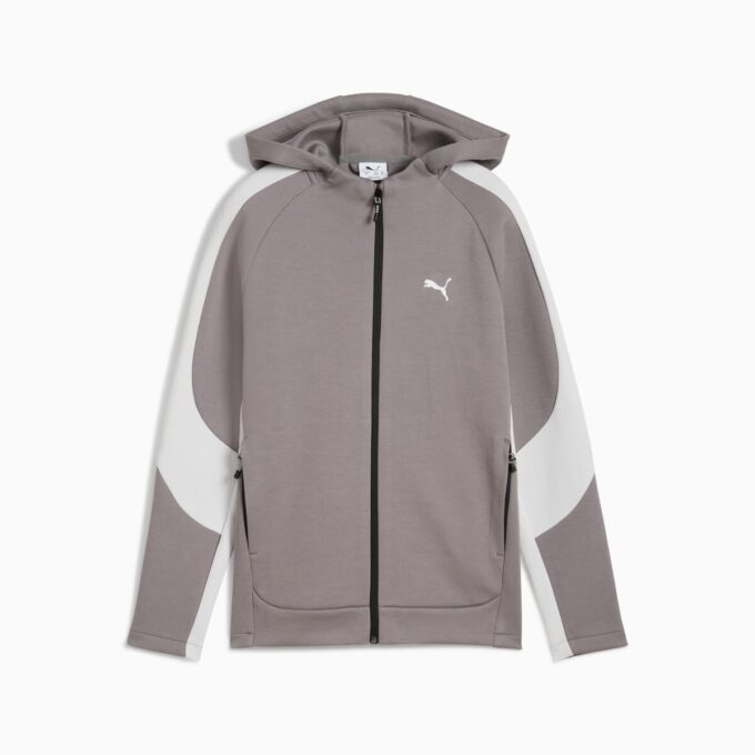 EVOSTRIPE hettegenser med glidelås til store barn