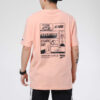Fersken Downtown Graphic T-skjorte «Rosa Svart»