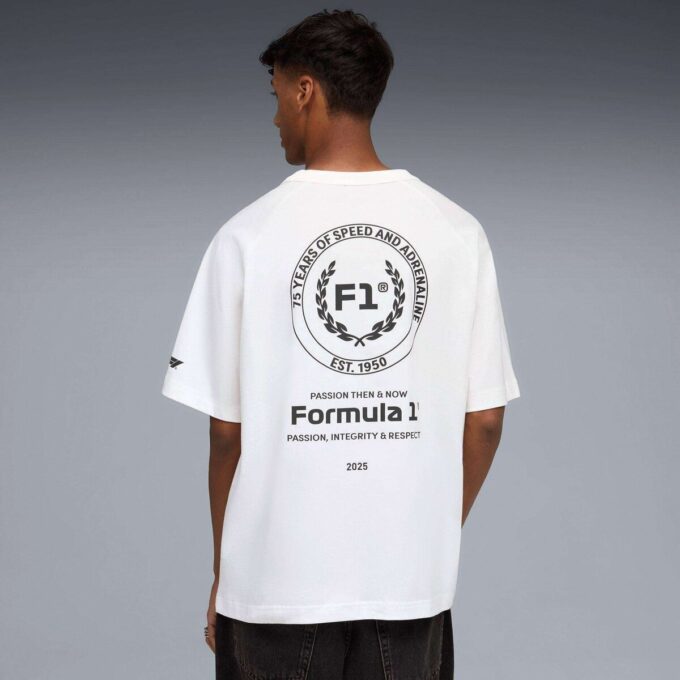 Formel 1® 75 år herre avslappet t-skjorte