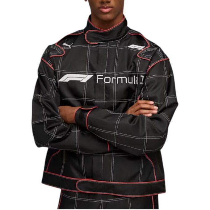 Formel 1 75 år Motorsport Racing Jakke Avslappet Passform &laquo;Svart&raquo;