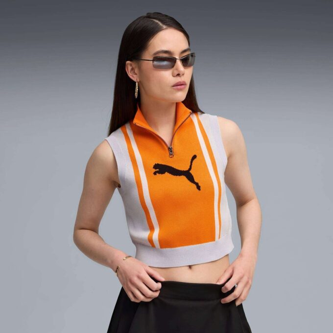 FUTURE.PUMA.ARCHIVE Dame Tanktopp med halv glidelås