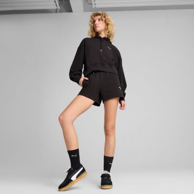 Garderobe Essentials Dame Avslappet Cropped Hettegenser