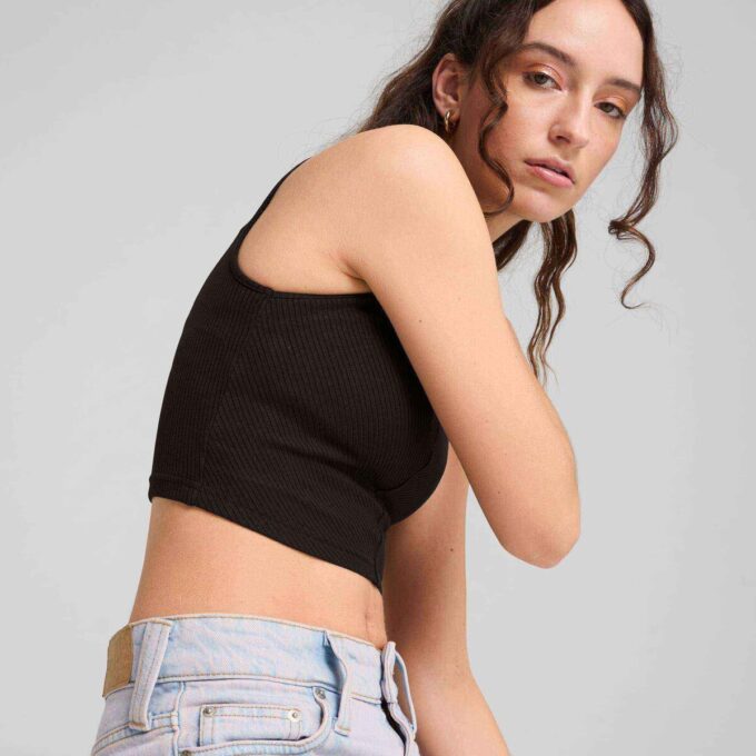 Garderobe Essentials Dame Ribbet Crop Top