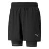Grafisk 2-i-1 5 Løpeshorts «Svart»