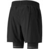 Grafisk 2-i-1 5 Løpeshorts «Svart»