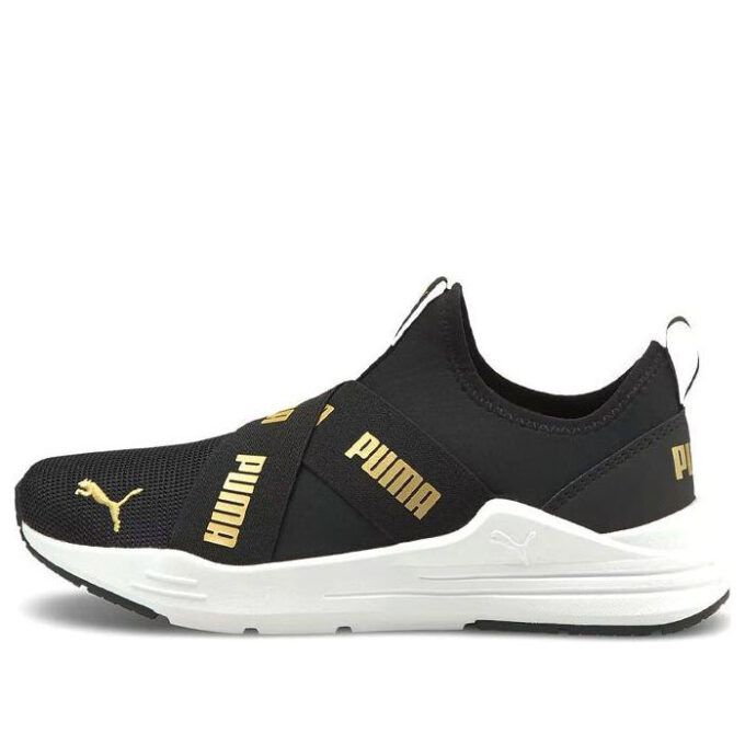 (GS) Slip-On Run med kabel «Black Team Gold»