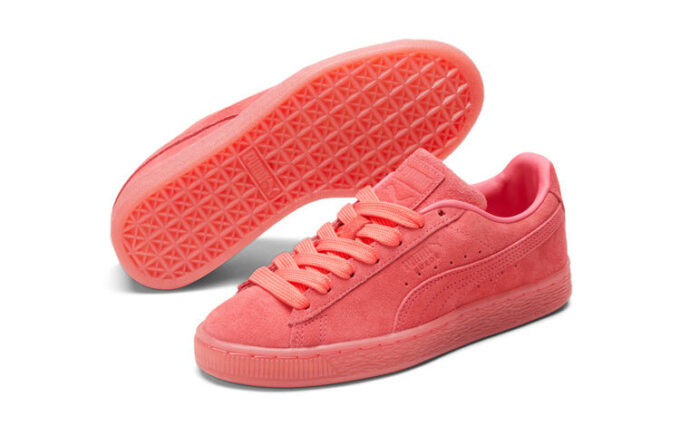 (GS) Suede Classic «Mono Iced – Solkysset korall»