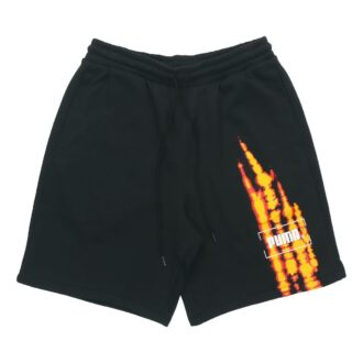 Herre PUMA Casual Pustende Strikkeshorts Svart