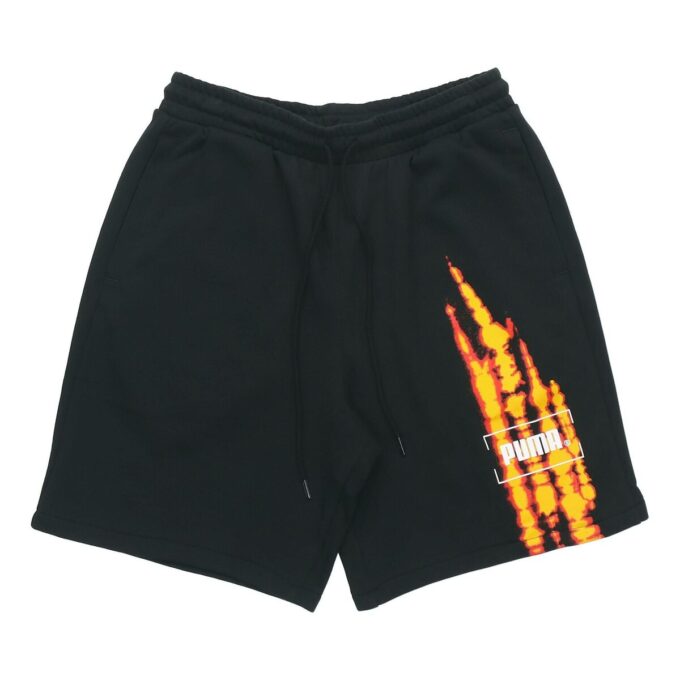 Herre PUMA Casual Pustende Strikkeshorts Svart