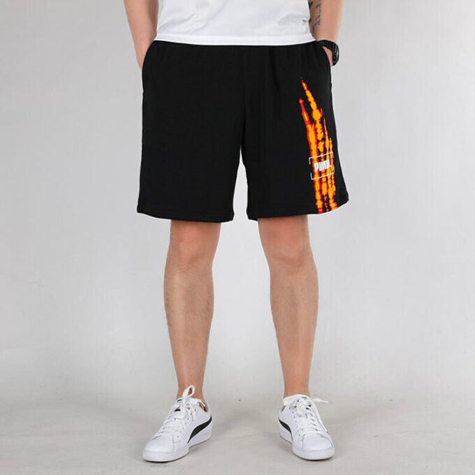Herre PUMA Casual Pustende Strikkeshorts Svart