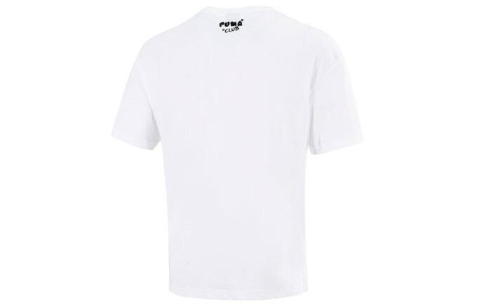 Herre PUMA Funny Printing Sports Rund Hals Kortermet Hvit