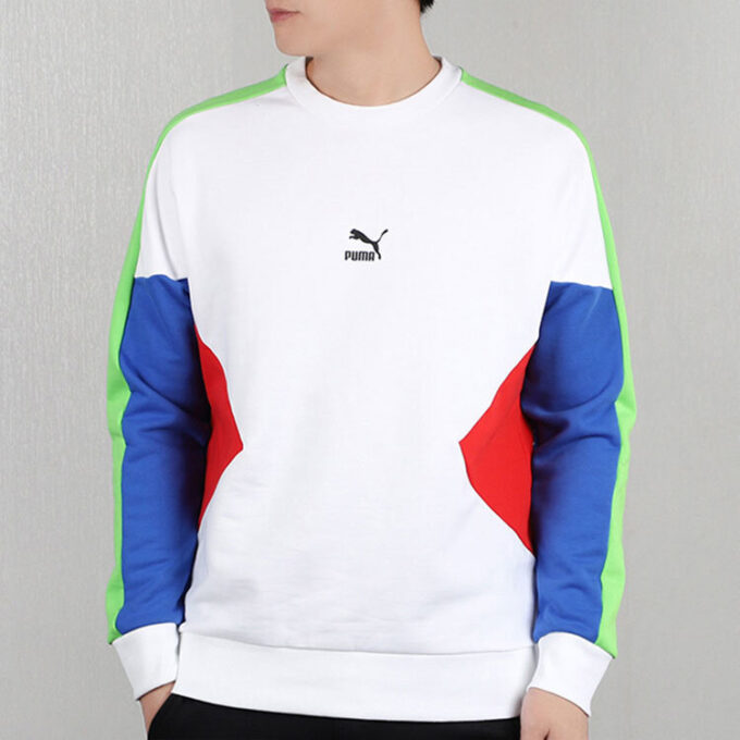 Herre PUMA TFS Crew rund hals genser hvit
