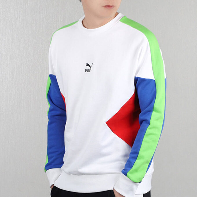 Herre PUMA TFS Crew rund hals genser hvit