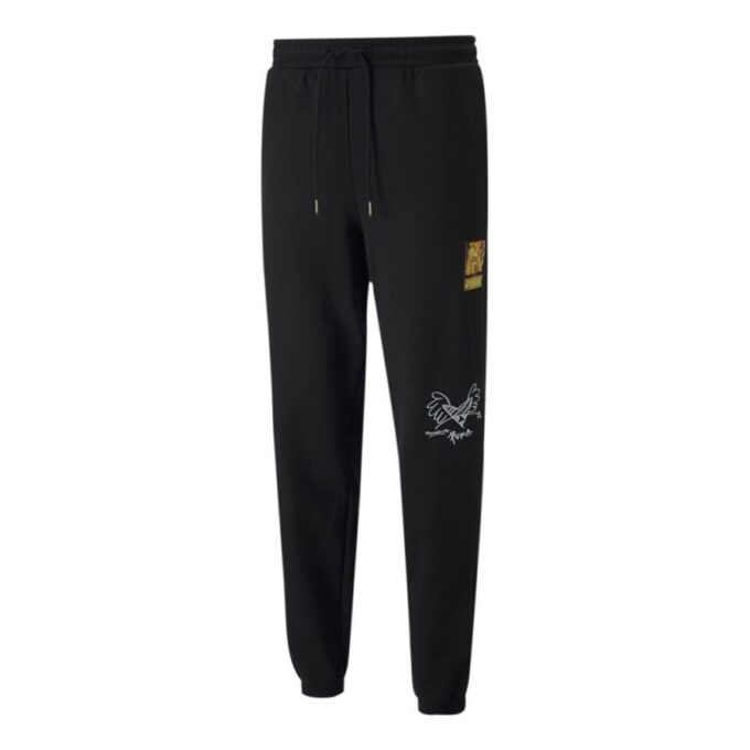 Herre PUMA x BRITTO Crossover Casual Pustende Sportsstrikk Langbukser Svart