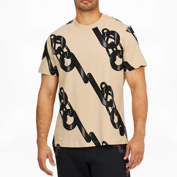 Herre PUMA x PRONOUNCE Unisex Graphic T-skjorte med crossover-kjedetrykk Athleisure Casual Sports Kortermet Khaki