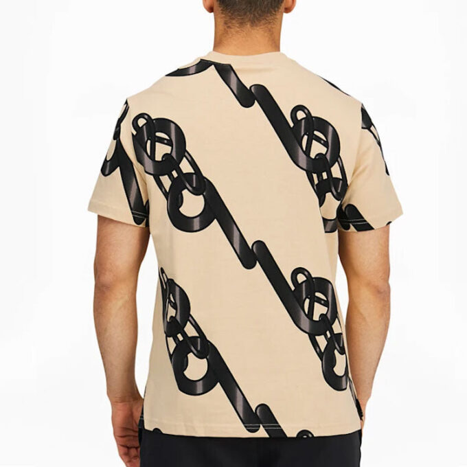 Herre PUMA x PRONOUNCE Unisex Graphic T-skjorte med crossover-kjedetrykk Athleisure Casual Sports Kortermet Khaki
