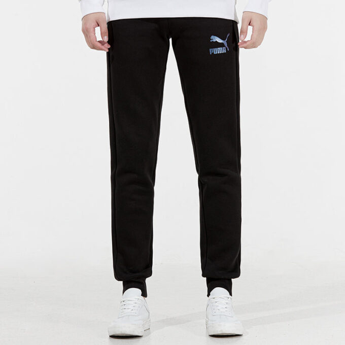 Iconic T7 Logo Print Bundle Feet Sportsbukser Svart