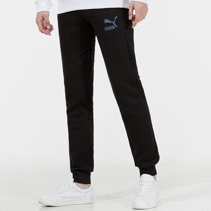 Iconic T7 Logo Print Bundle Feet Sportsbukser Svart