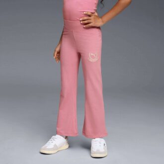 Klassepakke store barneleggings med høy midje og utsving
