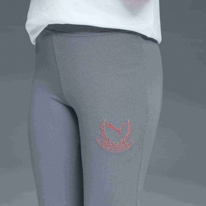 Klassepakke store barneleggings med høy midje og utsving