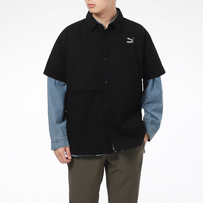 Klassikere Oversized Kortermet Poloskjorte &laquo;Svart&raquo;