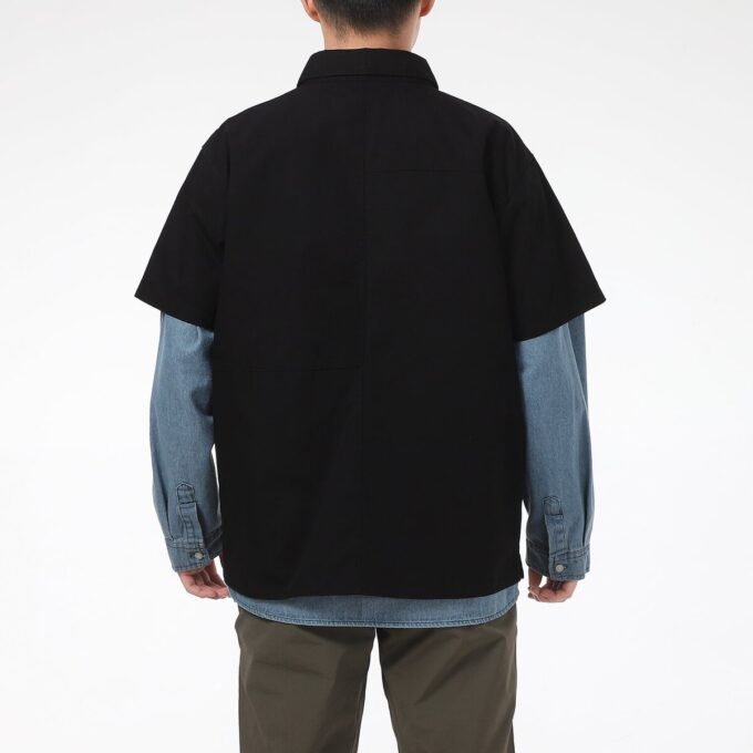 Klassikere Oversized Kortermet Poloskjorte &laquo;Svart&raquo;
