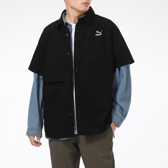 Klassikere Oversized Kortermet Poloskjorte &laquo;Svart&raquo;