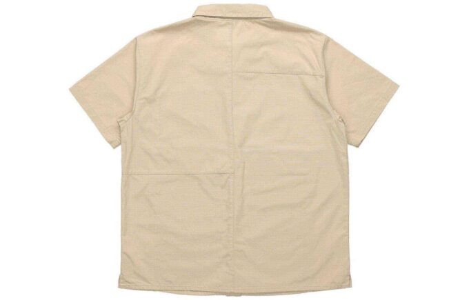 Klassisk oversized kortermet poloskjorte &laquo;Beige&raquo;