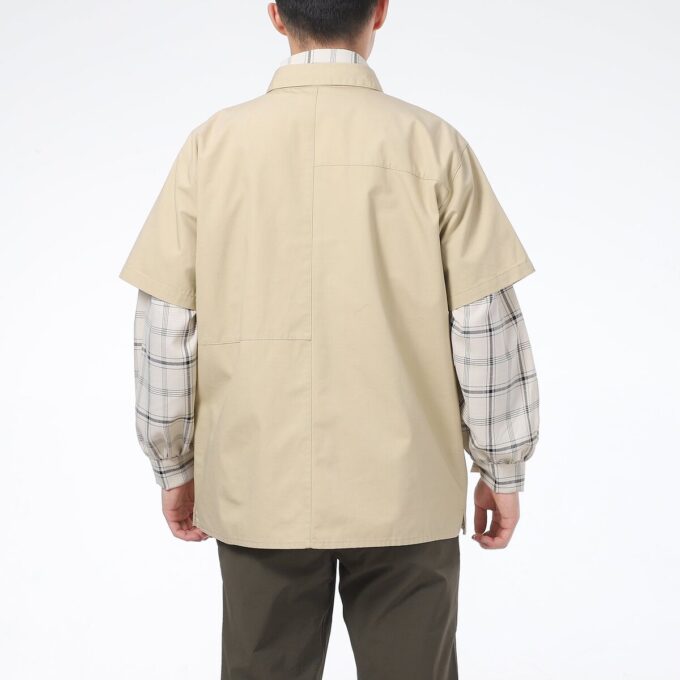 Klassisk oversized kortermet poloskjorte &laquo;Beige&raquo;