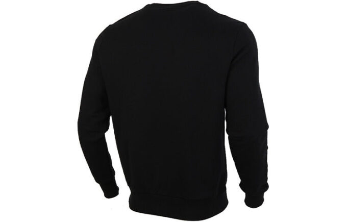 Klassisk Printed Pullover Fleece Herre Svart/Gull
