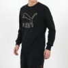 Klassisk Printed Pullover Fleece Herre Svart/Gull