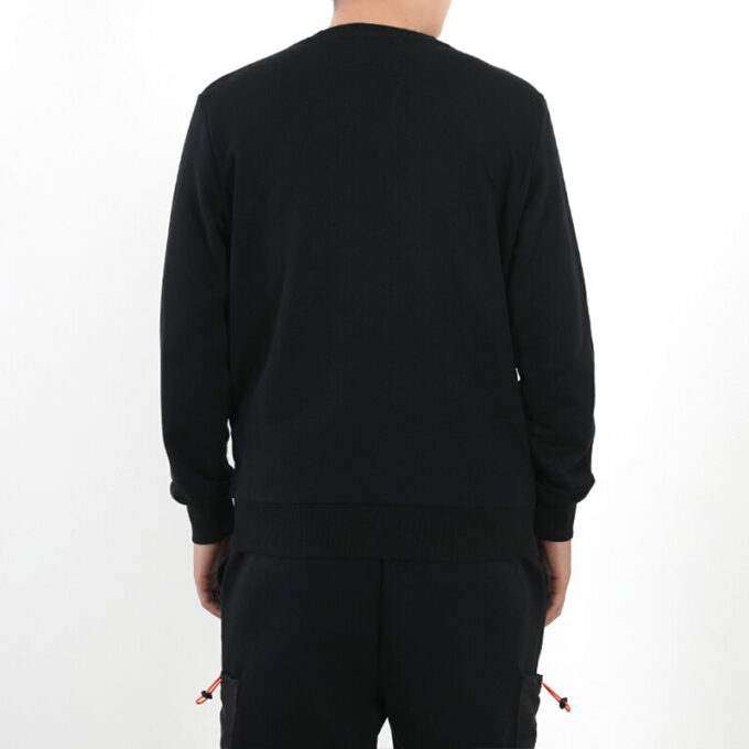Klassisk Printed Pullover Fleece Herre Svart/Gull