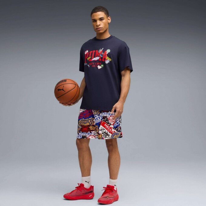 Klistremerkepakke Herre Basketball T-skjorte