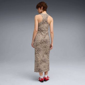 Leopard Luxe Slim Dress med Dyreprint til Damer