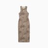 Leopard Luxe Slim Dress med Dyreprint til Damer