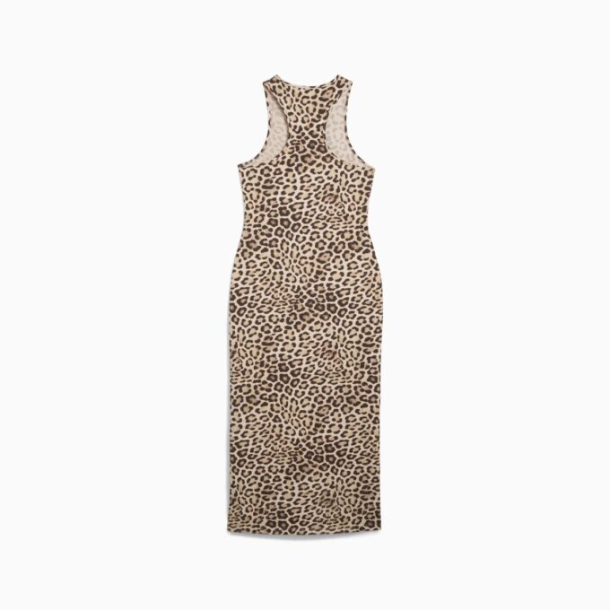 Leopard Luxe Slim Dress med Dyreprint til Damer