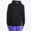 Logo Printed Genser med hette i fleece Herre Svart