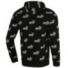 Logotrykket casual sportsgenser med hette, herre, svart