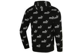 Logotrykket casual sportsgenser med hette, herre, svart