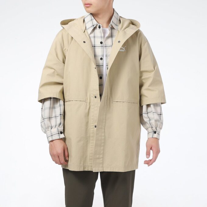 Løs hettegenser, fritidsjakke, kortermet, &laquo;Beige&raquo;