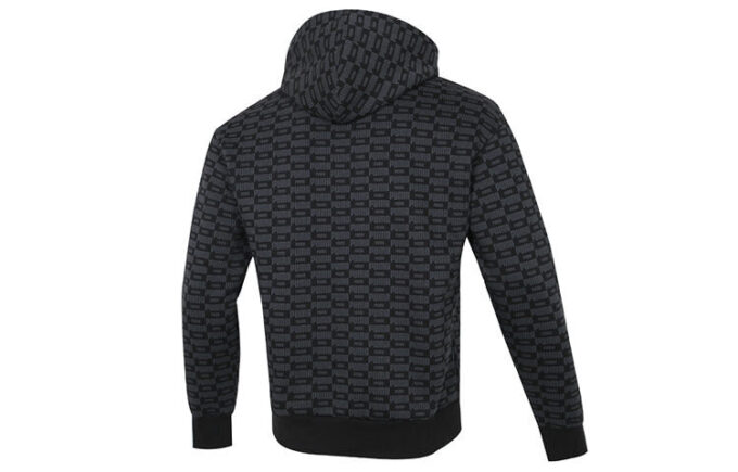 Luxe Aop Full Print Logo Strikkegenser Svart
