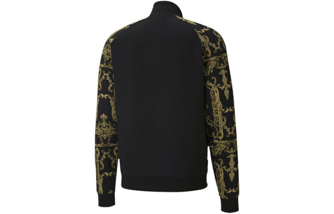 Luxe Aop Track Full-zip logo Printed Sportsjakke Herre Svart/Gull