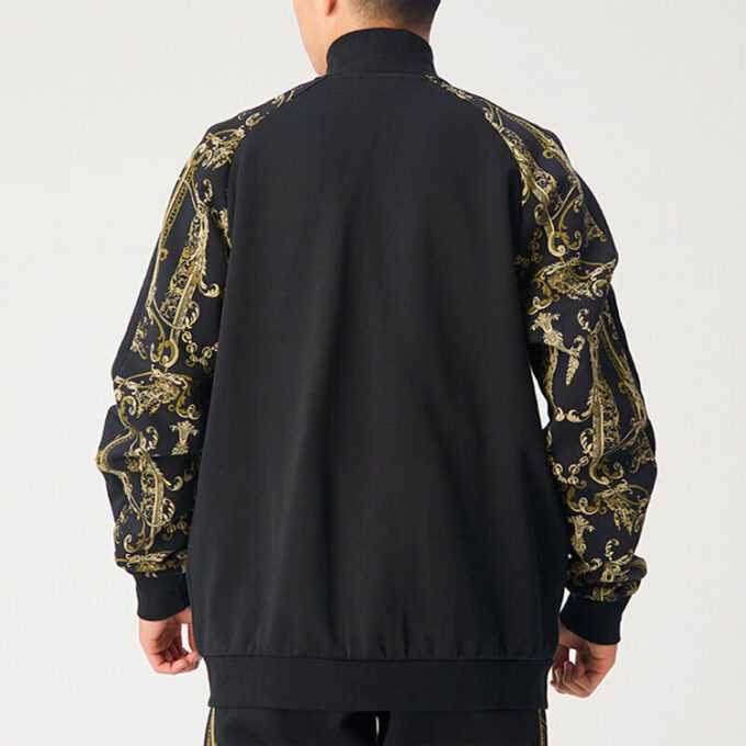 Luxe Aop Track Full-zip logo Printed Sportsjakke Herre Svart/Gull