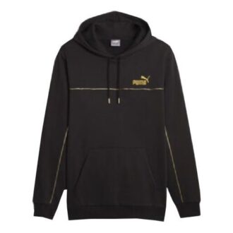 Luxe Crew Brodert Logo Sports-hettegenser «Svart»