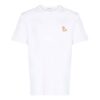 Maison Kitsune Chillax Fox Patch klassisk t-skjorte «Hvit»