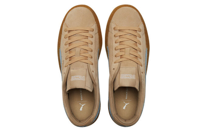 Maison Kitsune x Suede Crepe «Travertin Chambray Blå»