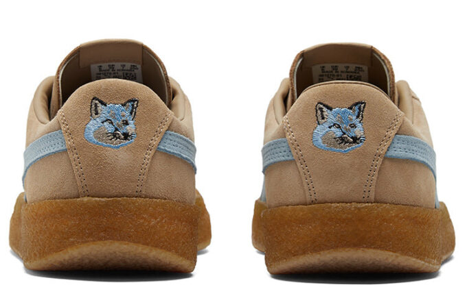 Maison Kitsune x Suede Crepe «Travertin Chambray Blå»